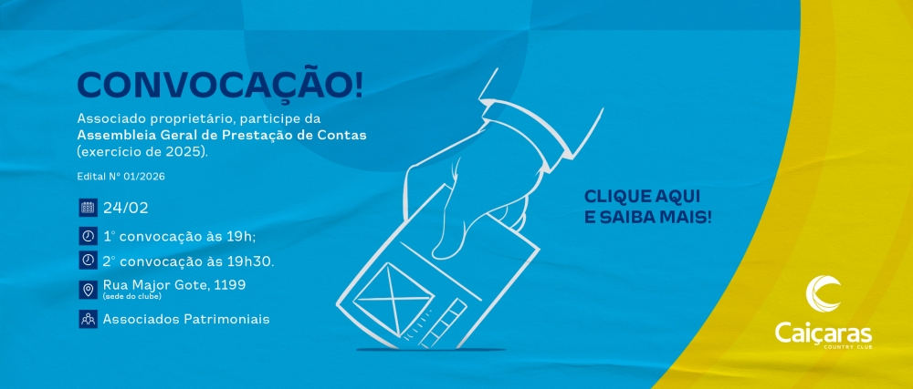 Convocação: Assembleia Geral de Prestação de Contas.