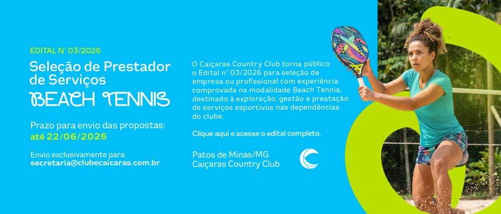EDITAL Nº 03/2026: SELEÇÃO DE PRESTADOR DE SERVIÇOS – BEACH TENNIS