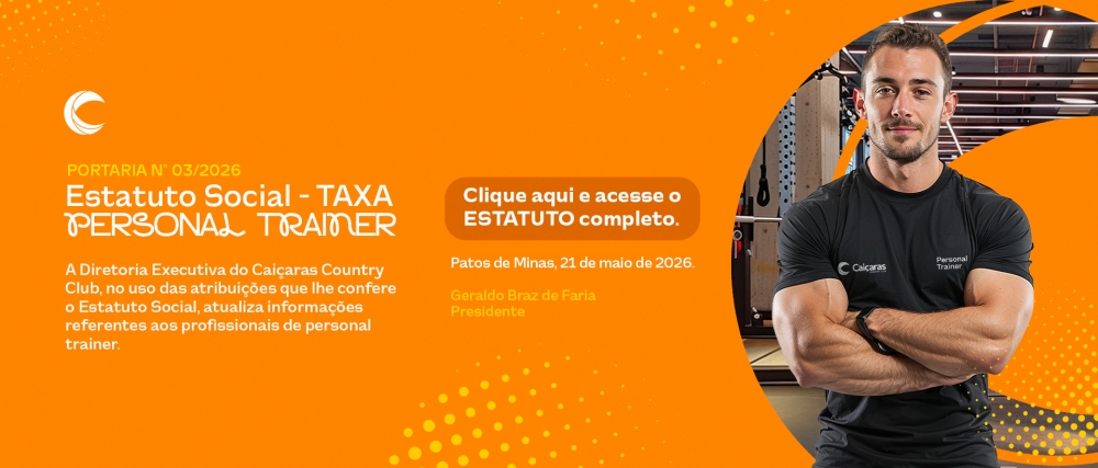 PORTARIA Nº 03/2026 Estatuto Social - Taxa Personal Trainer